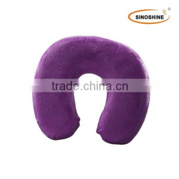 2014 Outdoor heat therapy u shape neck pillows made in China 30*30cm in yellow, red, pink,purple colors