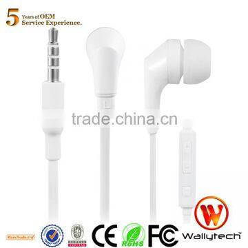 Hot sale sport earphone with Microphone & Volume remote for iphone 5S/5C