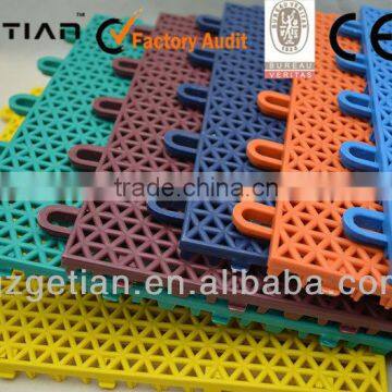 anti-slip sports plastic floor mat, wholesale sports carprt mat 250mm*250mm