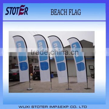 outdoor advertising polyester beach flag