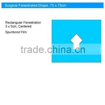 Surgical fenestrated Drape, 75 x 75 cm