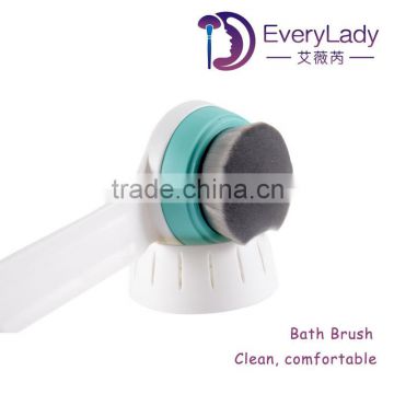 Bamboo carbon fiber hair bath brush with long handle