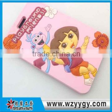 Customzied promotional cheap soft pvc standard size pvc luggage tag