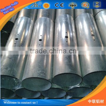Foshan aluminium round punched tube factory / OEM aluminium tube hole punch / aluminum half round tubes