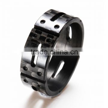 Factory price fashion Men's 100% Real Carbon Fiber Ring Customize jewelry