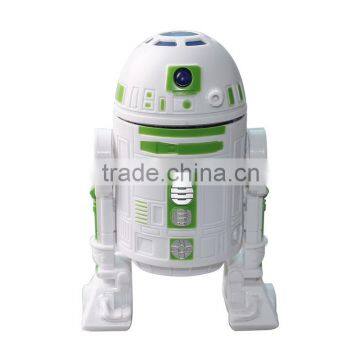 2016 cute cartoon robot music cheap mini bluetooth speaker with led light