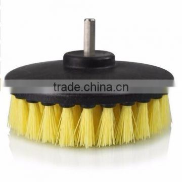 New Style yellow color round wheel drill brush for cleaning