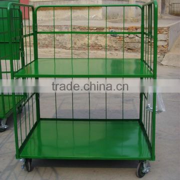 Warehouse large rolling metal wire storage container