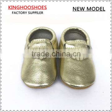New Style Rubber Sole Baby Shoes Toddler Leather Moccasins