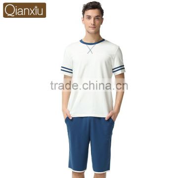 China Made Qianxiu Wholesale Fast Delivery Cotton Night Suit For Men