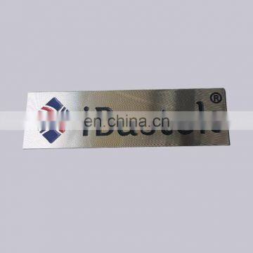 High Quality Etched And Color Filled Type Professional Diamond Cut Metal Machine Nameplate