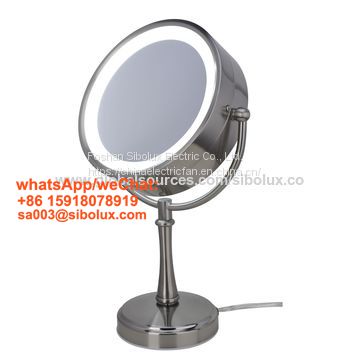 7 inch metalic desktop makeup mirror with LED light