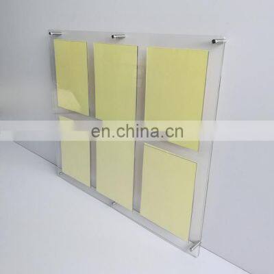 6 A4 Portraits Clear Wall Mounted Acrylic Information Noticeboard