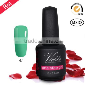 China factory supplier 15ml one step UV gel polish, 3 in 1 color gel 100 colors free sample available
