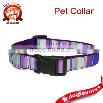 Adjustable Dog Collar Stripe Pattern