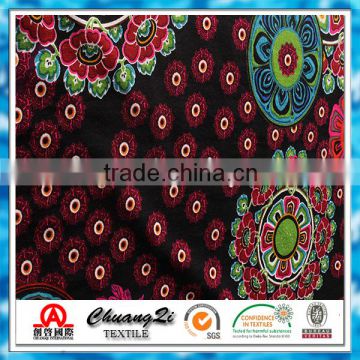 china digital printed fabric textile factory wholesale DTY polyester spandex print fabric