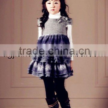 HOT! 2012 best-selling woolen puffy girl winter dress