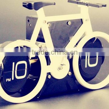 2016 factory sales Retro bike clock/Automatic cycle turning leaf clock/The living room clock