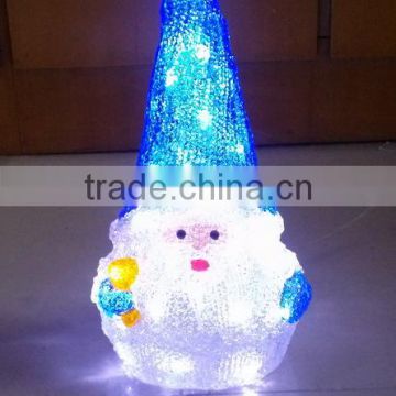 3D acrylic santa claus motif LED christmas light