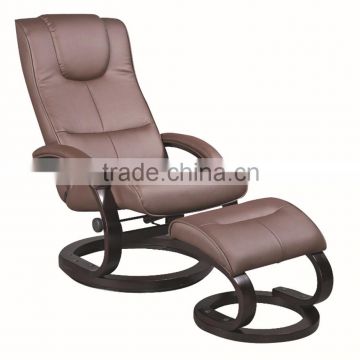 European Adjustable Leather Recliner Sofa With Ottomen