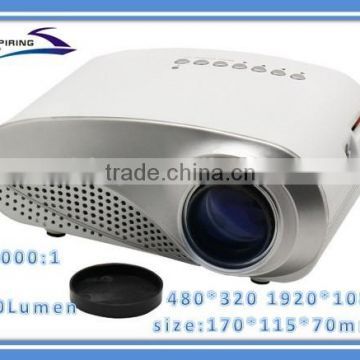 Hot sale mini projector cheap and small with TV/AV/VGA/HDMI/USB/SD mini pocket projector