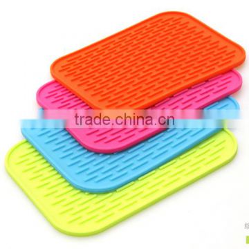 Rectangular Silicone Heat Insulation Dinner Table Mat Cup Mug Dish Coaster