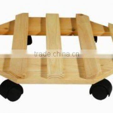 wooden flower pot trolley(FSC Certificate)