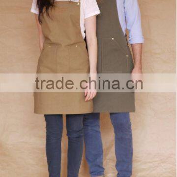 china factory price cheap Canvas apron with removable leather straps