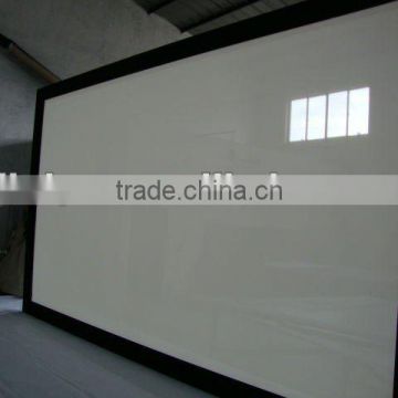 Acoustically transparent fixed frame projection screen