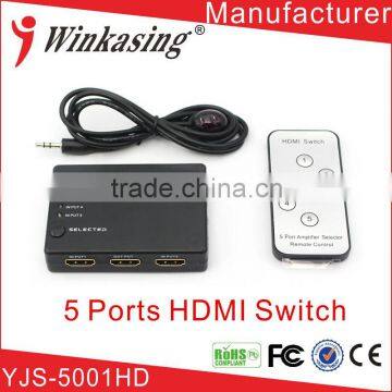 HDMI V1.4 4K 2K and HDMI V1.3 1080P supported 5X1 mini HDMI Switch