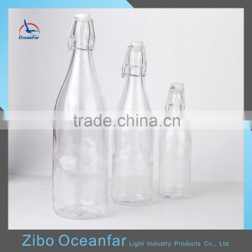 Bulk Buying Clear Glass Bottle Drink Wholesale Market Fruit Juice Bottle With Lid