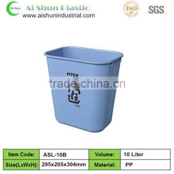 10 Liter standing plastic garbage waste bin