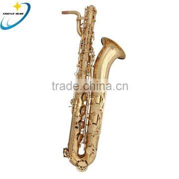 gold lacquer baritone saxophone from China factory