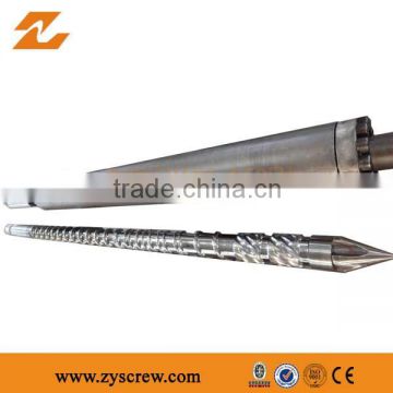 Screw and barrel for injection and extruder machine