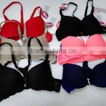 Beautiful Sexy Bra Design Ladies Good Quality Very Sexy Lace Wing Push Up Front Open Bra