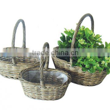 willow garden baskets with handle