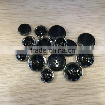 Plating resin buttons