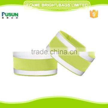 Fluorescent green reflective safty gym adjustable wristband