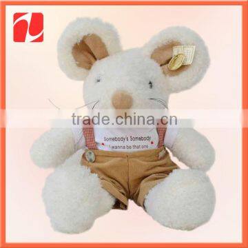 Soft wholesale stuffed plush gray mouse christmas toy