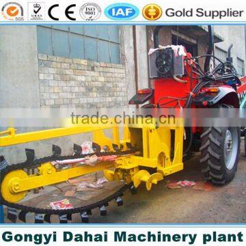 Tractor mounded drilling rig with Ditcher/ditching machine/ trench digger integrated machine