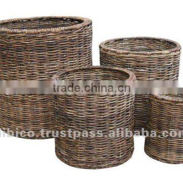 Round flower basket set 4pcs