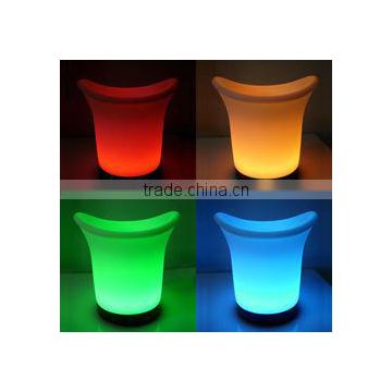 bar used small ice cooler /colorful ice bucket furniture /cylinder shaped LED flower pot YM-LIB242027