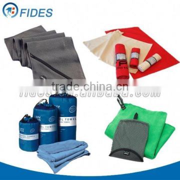 new 100% polyester microfiber sports towel with polyester bag