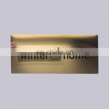 Professional Factory Custom Etched And Paited Private Brand Logo Stainless Steel Nameplate For Luggage Case
