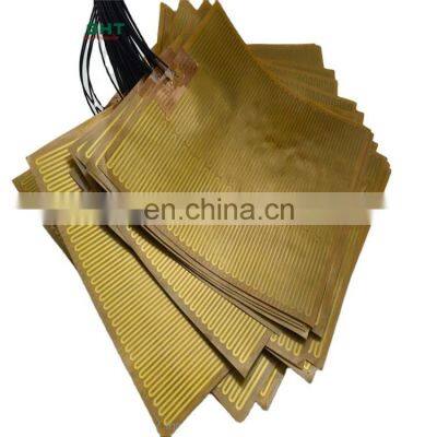 High Thermal Efficiency Polyimide PI heating pad Film Pad Heater in customized size 250*300mm