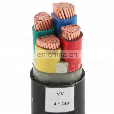Pay Later copper conductor xlpe insulated pvc sheathed YJV 4 core 240mm power cable