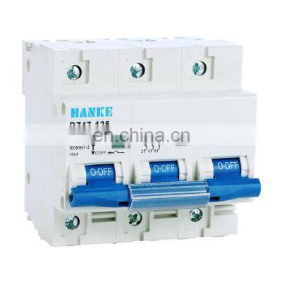 NC-100H 63A-125A 3P AC 50Hz/60Hz 230V 400V white MCB miniature circuit breaker