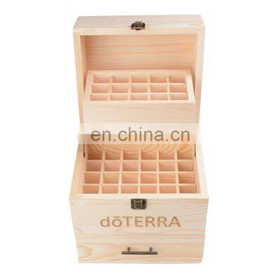 Pine wood 3 tier wooden Essential oil box with drawers