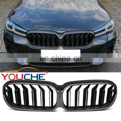 2020-2022 carbon fiber front grille for BMW 5 series G30 G31 M5 F90  LCI