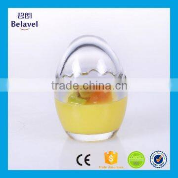 50ml special egg shape glass bottle empty glass milk pudding bottle